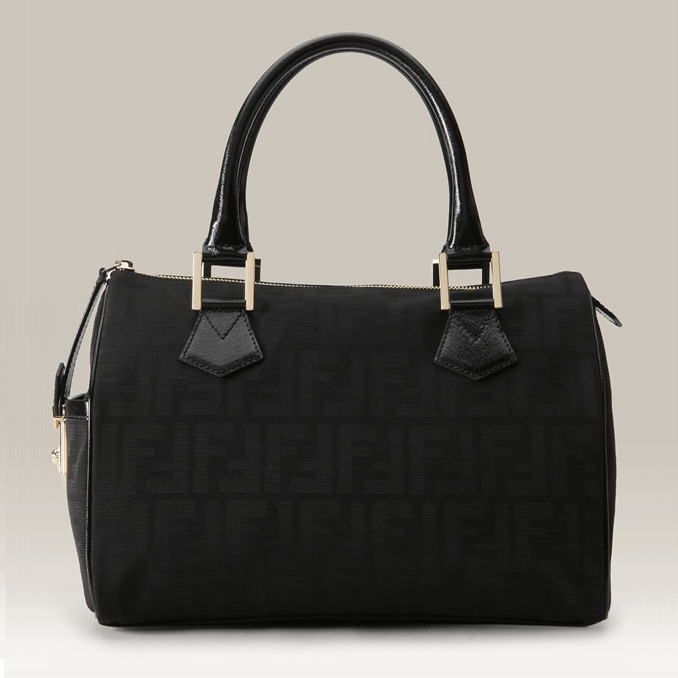 8PL703 Fendi Chef Boston - Zucca Logo Jacquard Satchel